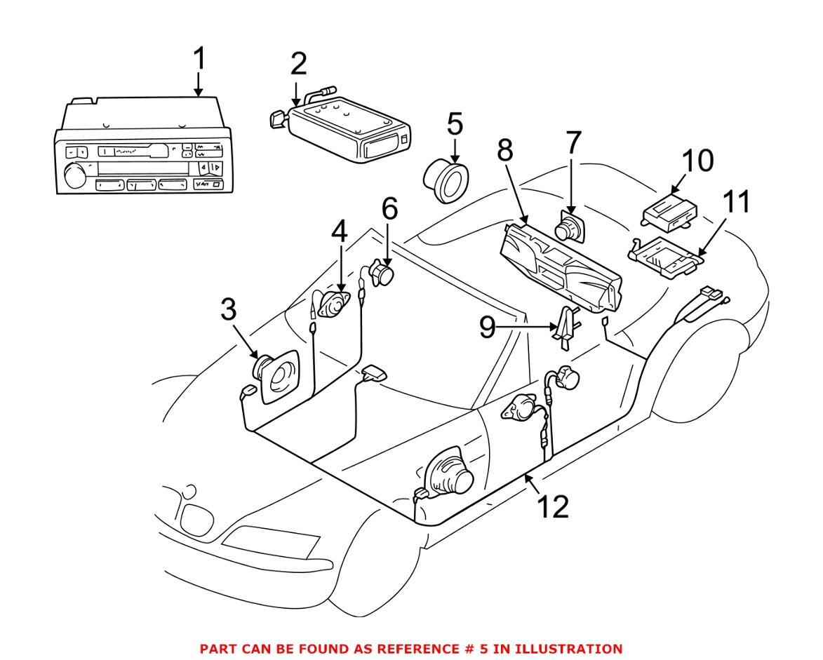 BMW Speaker - Rear (Mid-Range) 65108386425